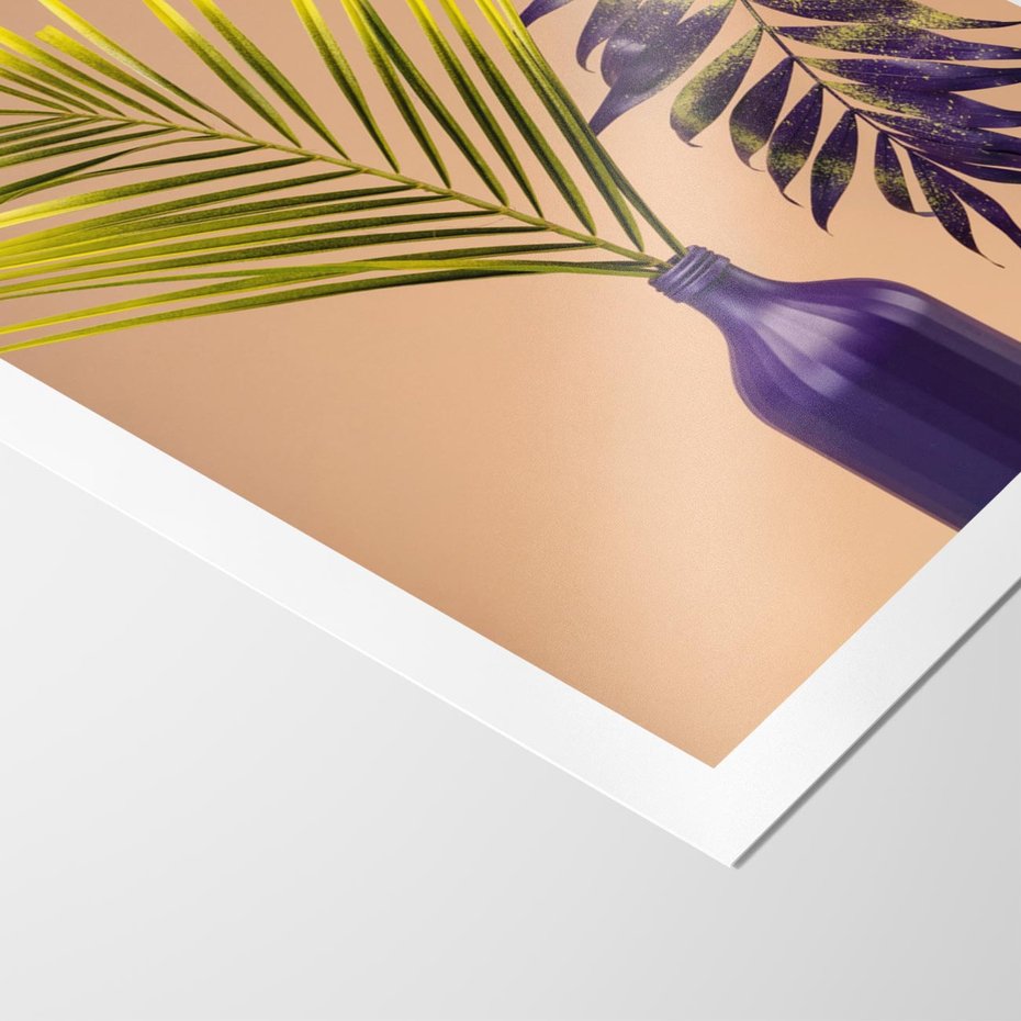 Plakat bez ramy 50x70 - Delikatne Piękno - palma, pastele