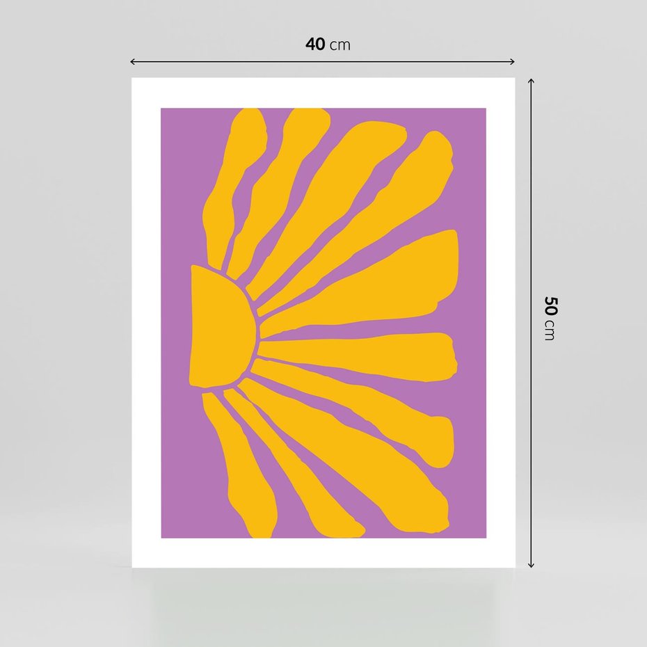 Plakat bez ramy 40x50 - Podróżne Kontury - abstrakcyjny plakat, intensywne różowe tło