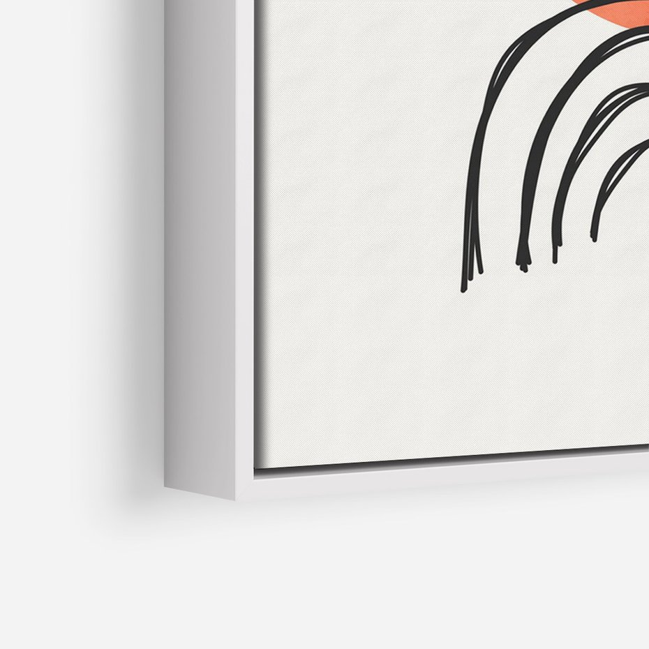 Obraz w ramie 70x100 - Lustrzane Widzenie - koło, boho styl - rama biała