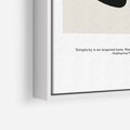 Obraz w ramie 70x100 - Prostota w kształcie - abstrakcja, maźnięcie farbą - rama biała
