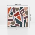 Obraz w ramie 80x80 - Modernistyczna Transcendencja - geometryczne kształty, mozaika - rama biała