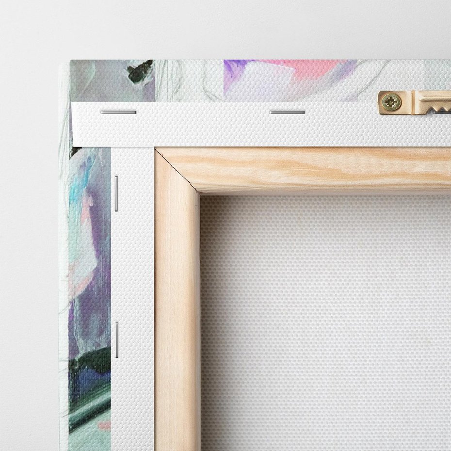 Obraz na płótnie 80x80 - Niezakończona Piękność - abstrakcyjny obraz olejny, portret kobiety