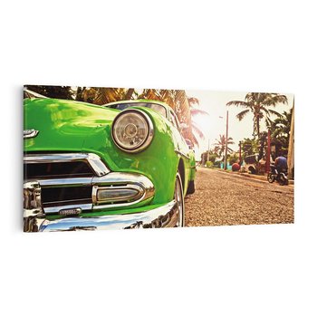 Obraz na płótnie 120x60 - Kubańska przygoda: TAXI przez Hawanę - Kuba, Hawana