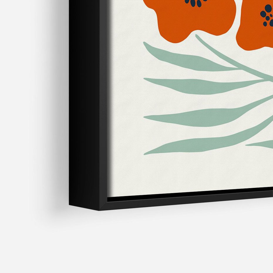 Obraz w ramie 50x70 - Makowe Odkrycie - czerwone kwiaty, maki - rama czarna