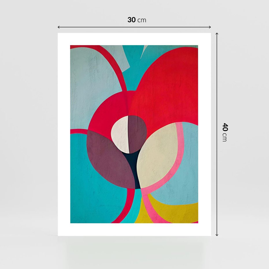 Plakat bez ramy 30x40 - Kolorowe Odsłony Inspiracji - abstrakcyjny obraz, olejny