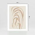 Plakat bez ramy 30x40 - Formy Nowoczesności - minimalistyczny plakat, liście palmy