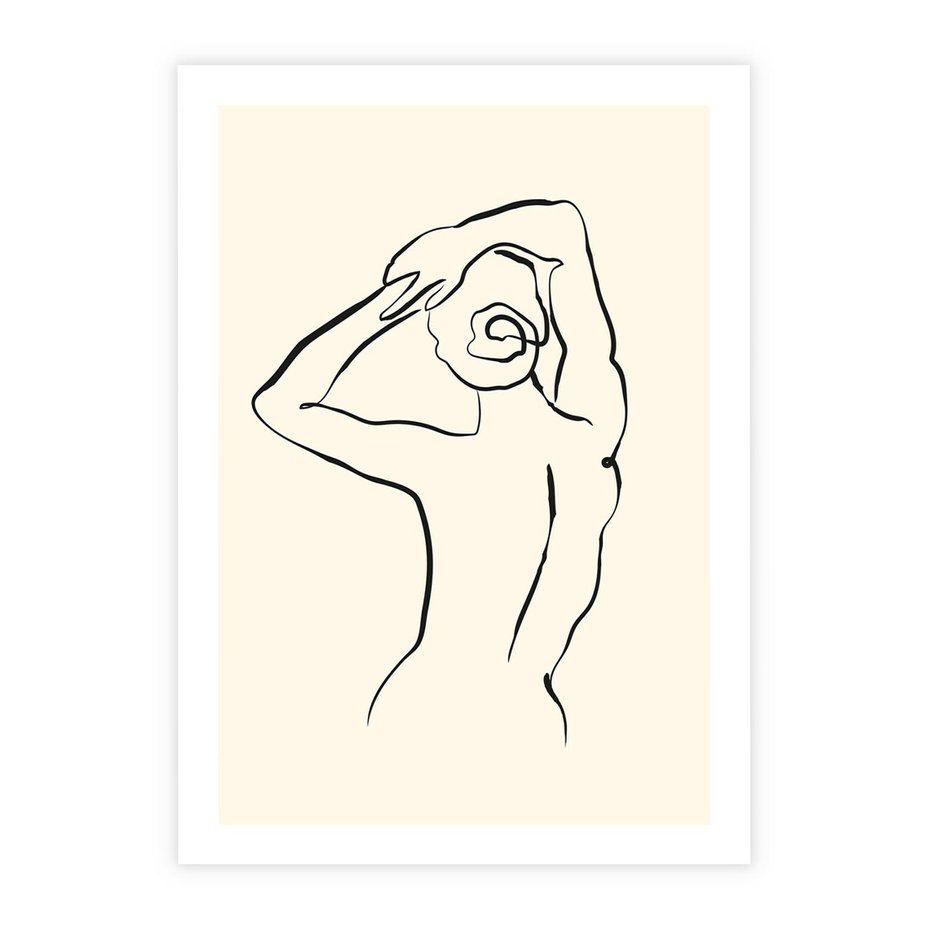 Plakat bez ramy 40x50 - Tajemniczy Rytm - kobieta, posąg