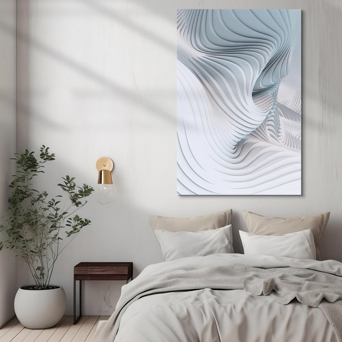 Obraz na płótnie 80x120 - Abstrakcyjne Przestrzenie - geometria, 3D