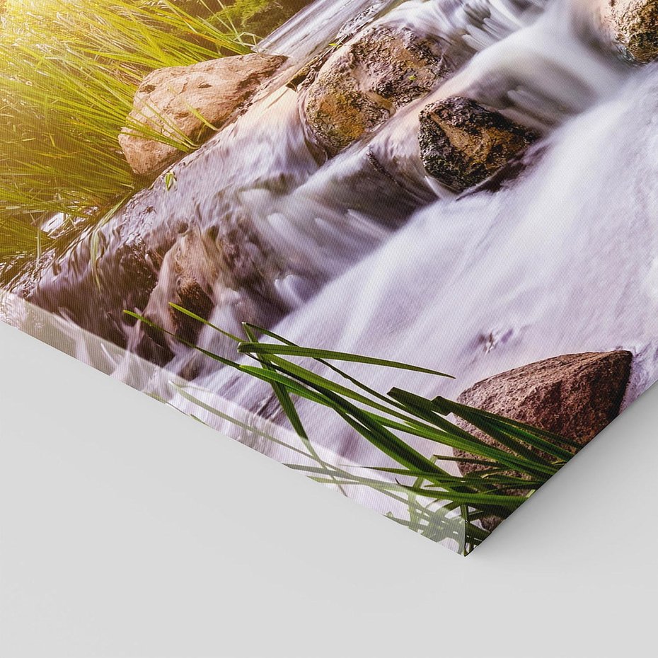 Obraz na płótnie 120x80 - Moc Natury - wodospad, rzeka