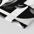 Obraz na płótnie 120x80 - Harmonia świateł i cieni - abstrakcja czarno biała, geometria