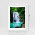 Plakat w ramie 30x40 - : Moc Natury - wodospad, rzeka - rama biała