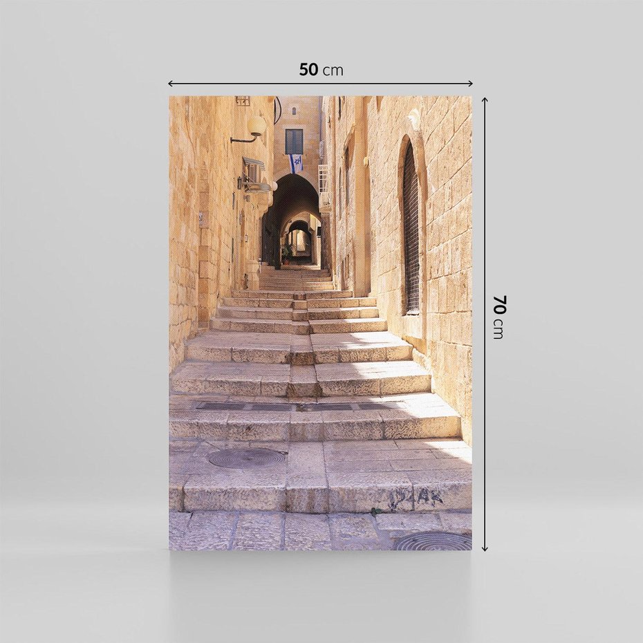 Obraz na płótnie 50x70 - miasto w innej odsłonie - uliczka, perspektywa