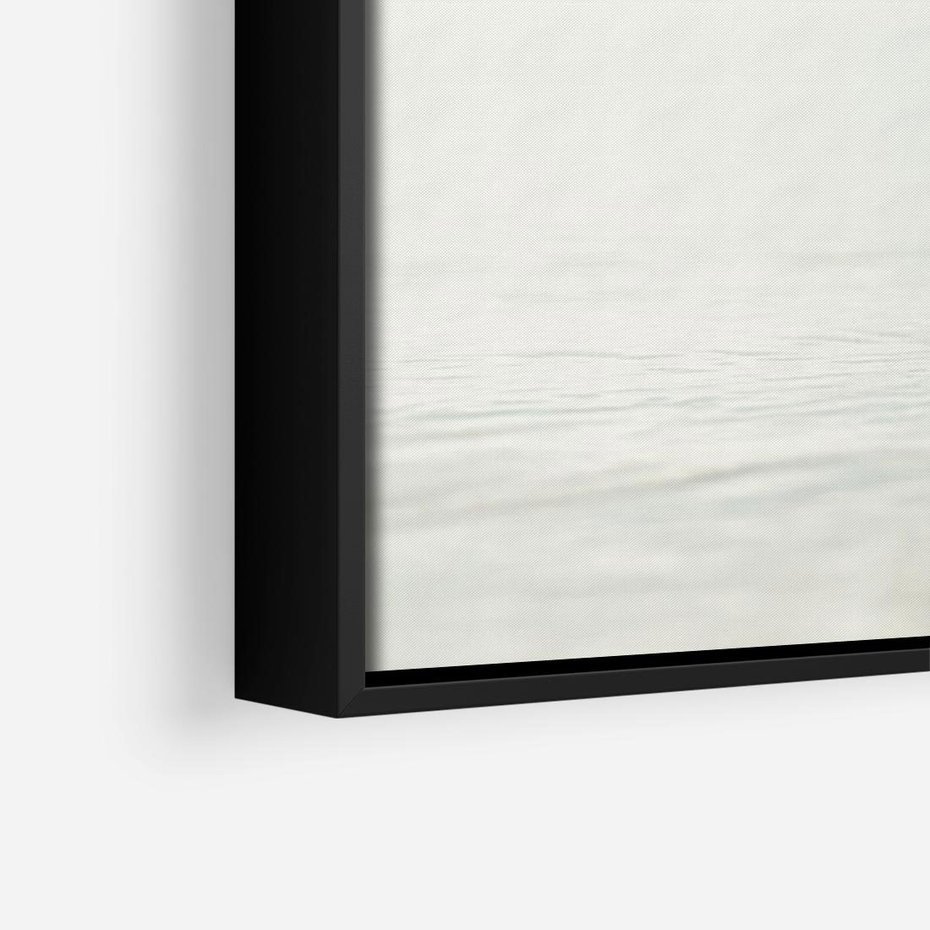 Obraz w ramie 100x70 - Spokój Plaży - fotografia, biała muszla na plaży - rama czarna