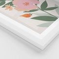 Plakat w ramie 50x70 - Kwiatowe Nastroje - kwiat, sztuka nowoczesna - rama biała