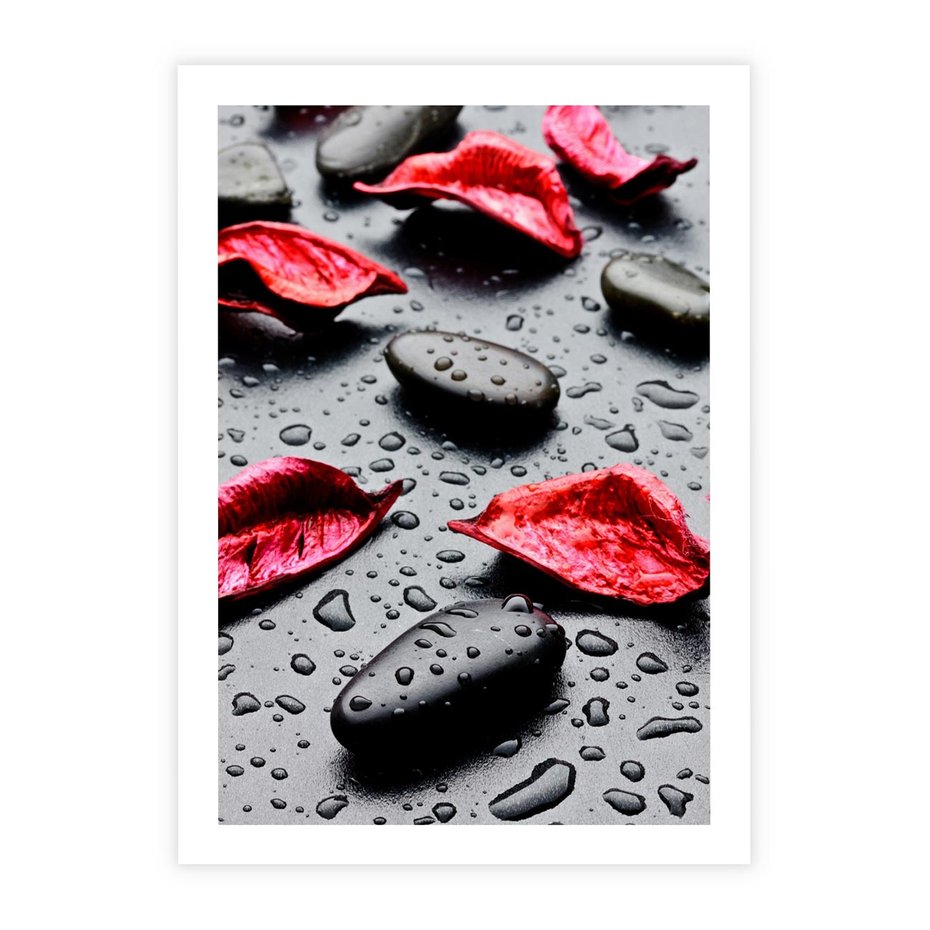 Plakat bez ramy 50x70 - Spa wśród Natury - spa, kamienie