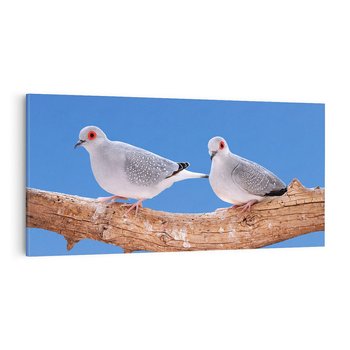 Obraz na płótnie 140x70 - Gołębie w locie - gołębie, gołąb