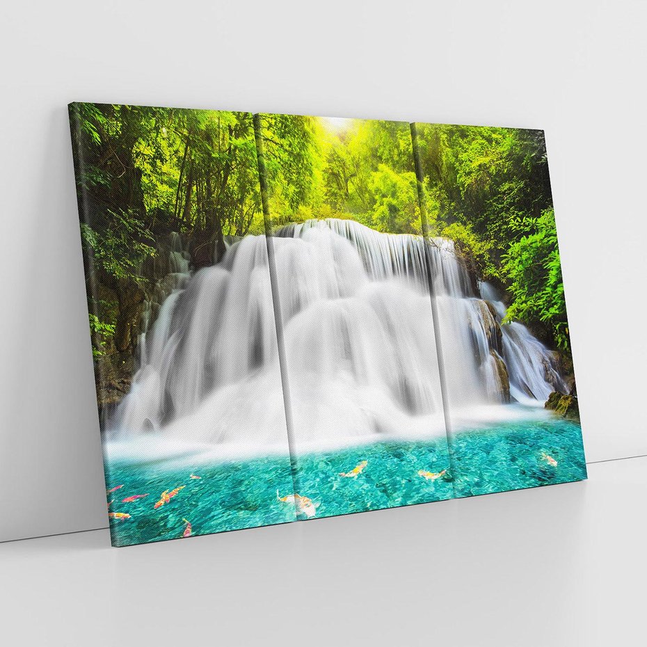Obraz na płótnie 120x80 - Magiczne wodospady Tajlandii - Tajlandia, wodospad