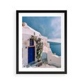 Plakat w ramie 40x50 - Urok Greckiej Wyspy - Santorini, Grecja - rama czarna