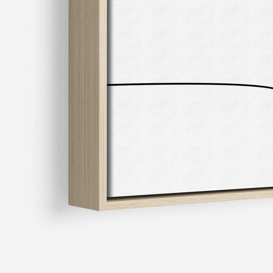 Obraz w ramie 80x80 - Linie Wewnętrznej Refleksji - line art, szkic - rama drewno