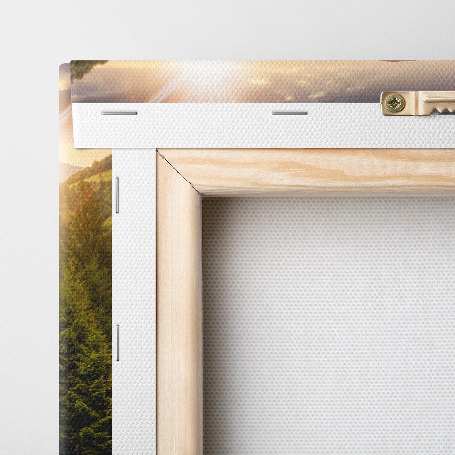 Obraz na płótnie 100x70 - Zachód słońca na łące - zachód, łąka