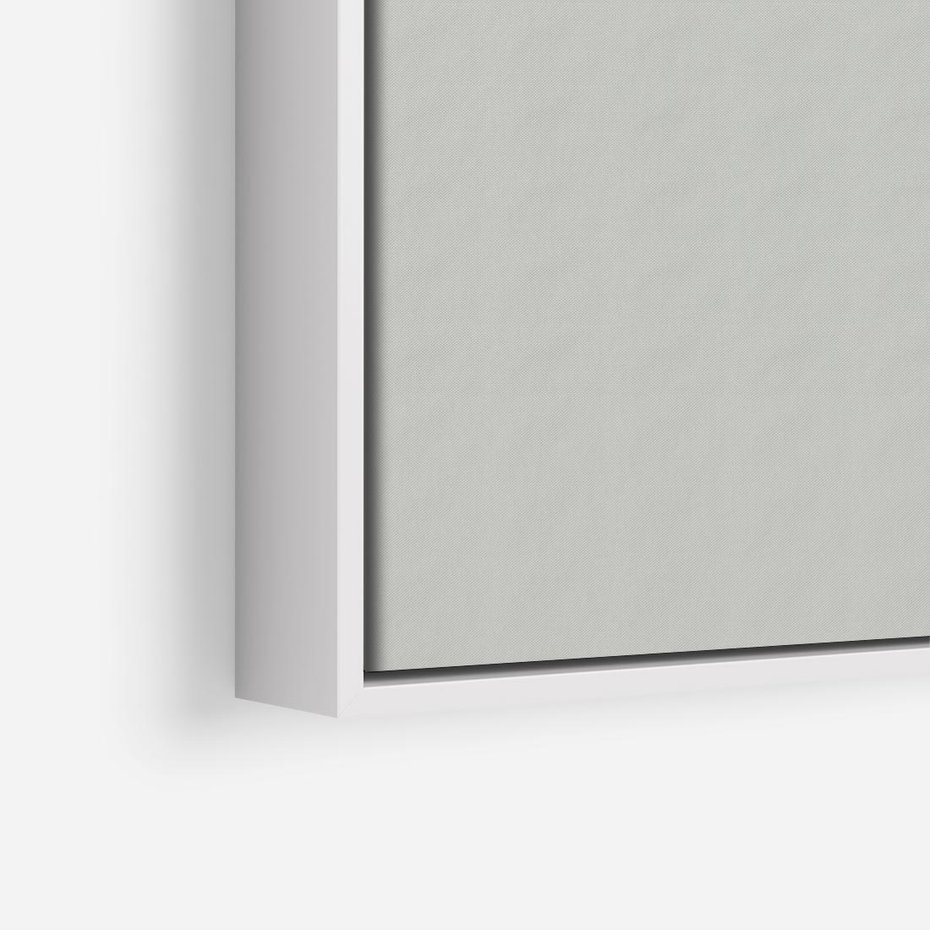 Obraz w ramie 50x50 - Zieleń i Subtelność - kaktusy, liście - rama biała