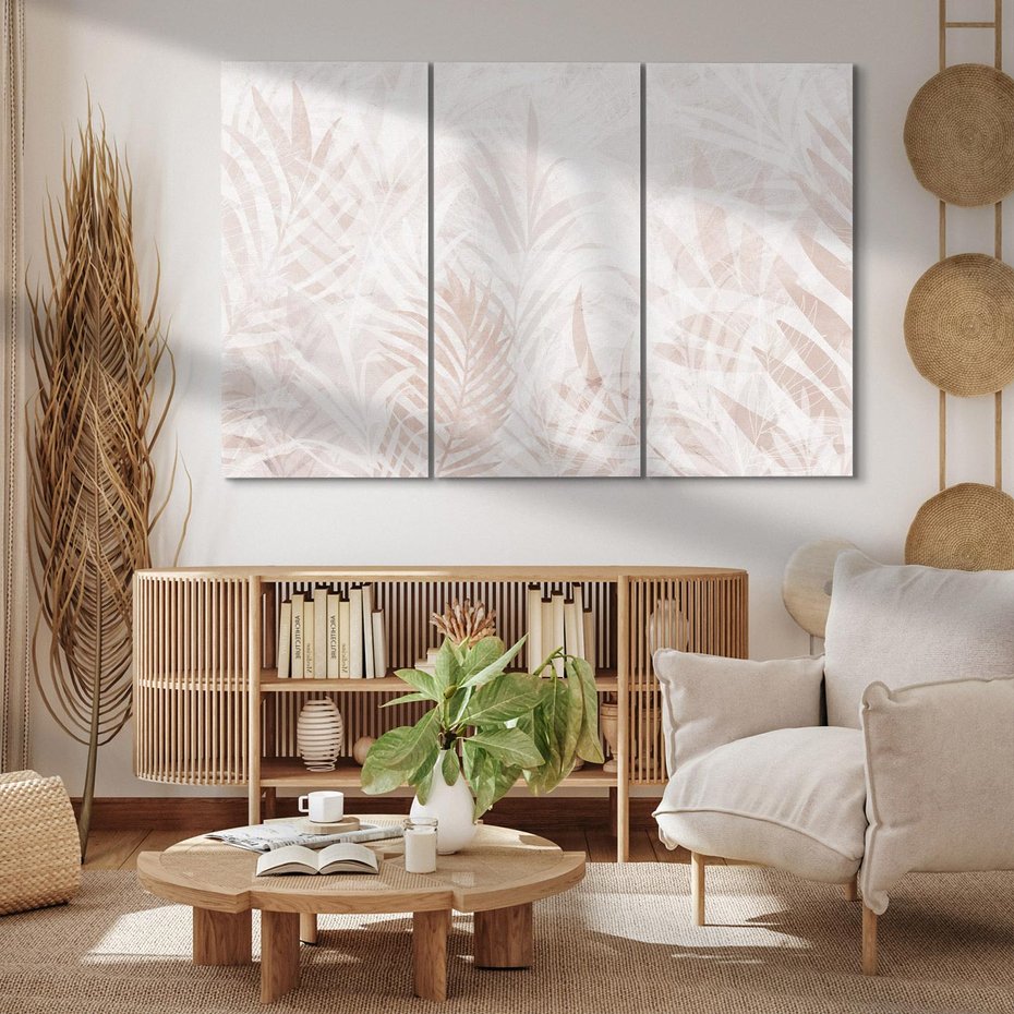 Obraz na płótnie 120x80 - Pejzaż zaklętych uczuć - monochromatyczne, w odcieniach beżu