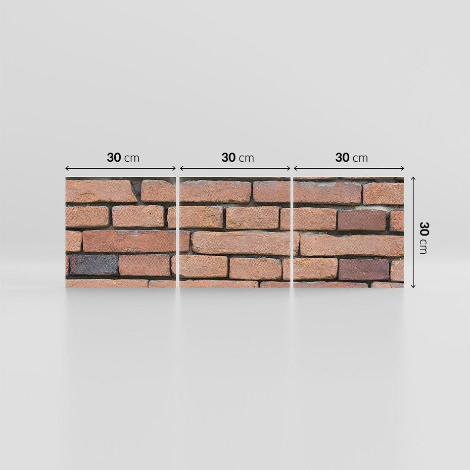 Obraz na płótnie 90x30 - Mur cegieł: industrialny urok - cegły, mur