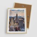 Plakat w ramie 50x70 - Manhattan - Wieżowce Nowego Jorku - Manhattan, Nowy Jork - rama drewno