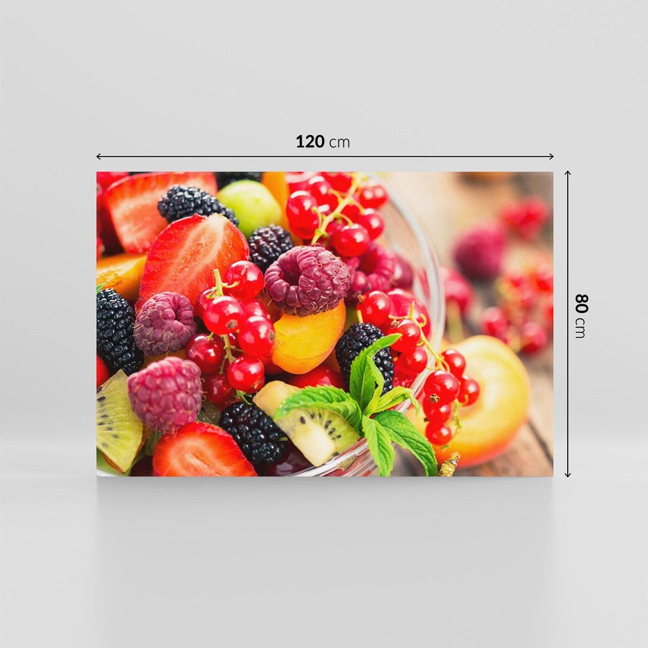 Obraz na płótnie 120x80 - Smakowite Porywy - owoce, jedzenie