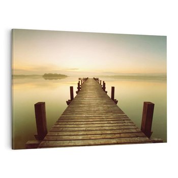 Obraz na płótnie 120x80 - Molo: spacer nad morzem - molo, morze