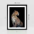 Plakat w ramie 40x50 - Elegancja Jaguarowej Pantery - jaguar, pantera - rama czarna