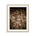 Plakat w ramie 40x50 - Suchość Liści w Brązowych Tonach - suche liście jesień brąz - rama drewno