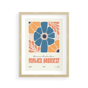 Plakat w ramie 30x40 - Rozbijające Widoki - kwiaty, nowoczesny plakat - rama drewno