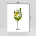 Plakat bez ramy 40x50 - Limonkowy drink w letnim stylu - drink, limonka