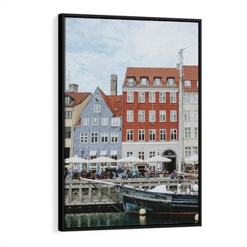 Obraz w ramie 50x70 - Miejska Dynamika - Dania, Kopehaga - rama czarna
