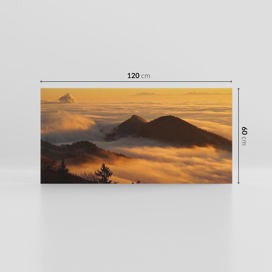 Obraz na płótnie 120x60 - Górzysty ukryty las - góry, las