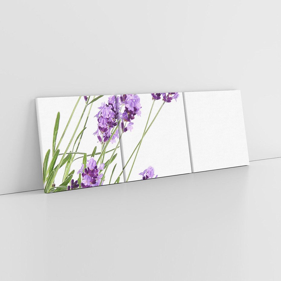 Obraz na płótnie 150x50 - Delikatny Urok - lawenda, kwiaty