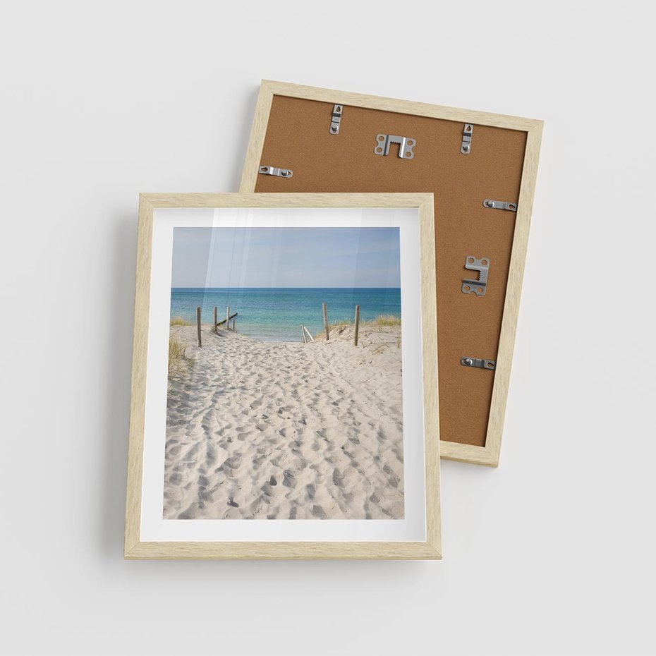 Plakat w ramie 40x50 - Harmonia plażowego morza - plaża, morze - rama drewno