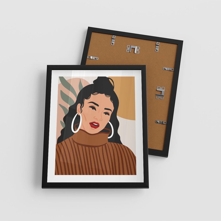 Plakat w ramie 40x50 - Kobiece Wibracje - nowoczesny plakat, styl retro - rama czarna