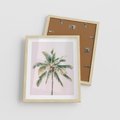 Plakat w ramie 40x50 - Błogość Tropików - palma, tropiki - rama drewno