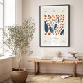 Plakat bez ramy 30x40 - Minimalistyczna Uroda Jarzębin - jarzębiny, niebieskie liście