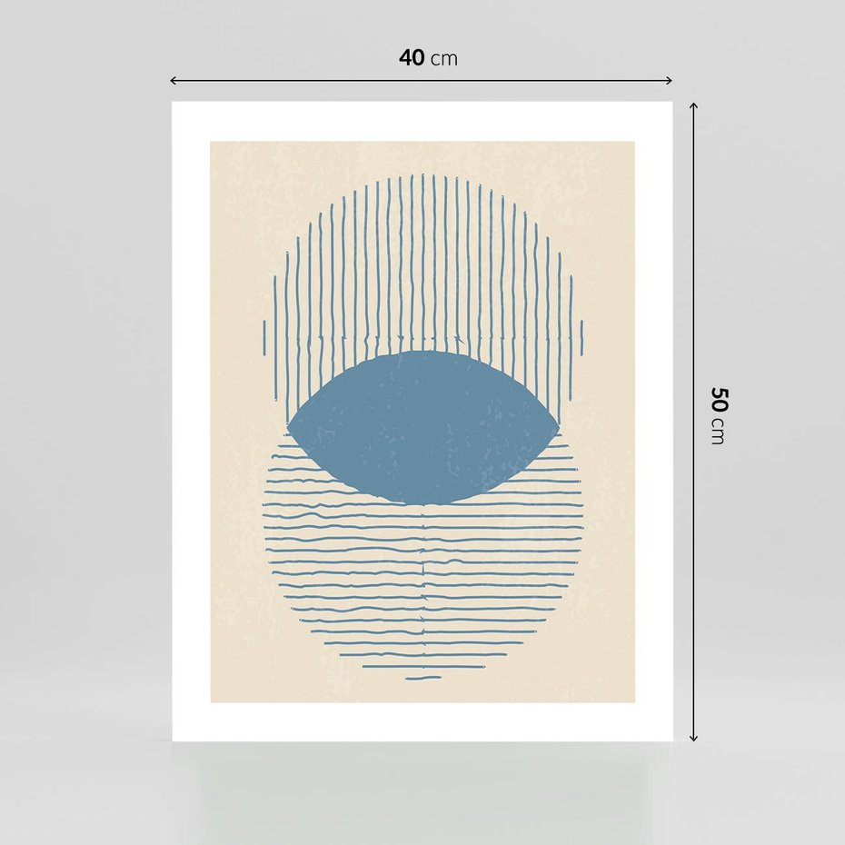 Plakat bez ramy 40x50 - Wnętrza Refleksji - geometryczne kształty, koła