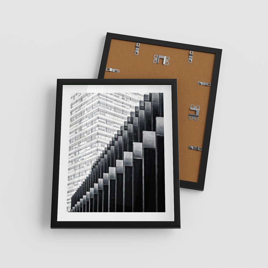 Plakat w ramie 40x50 - Architektura Stopniowa - architektura, budynki - rama czarna