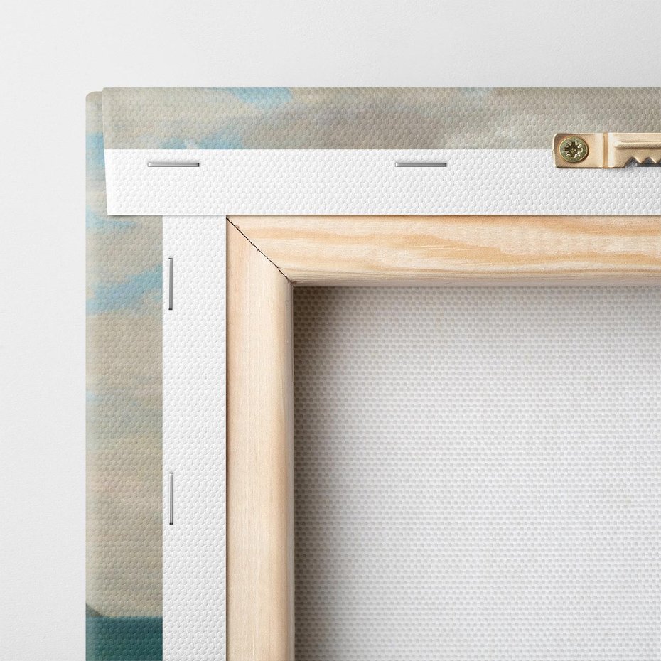 Obraz na płótnie 80x80 - "View of Tangier from the Seashore" Eugène Delacroix - Reprodukcja - reprodukcja, obraz na płótnie