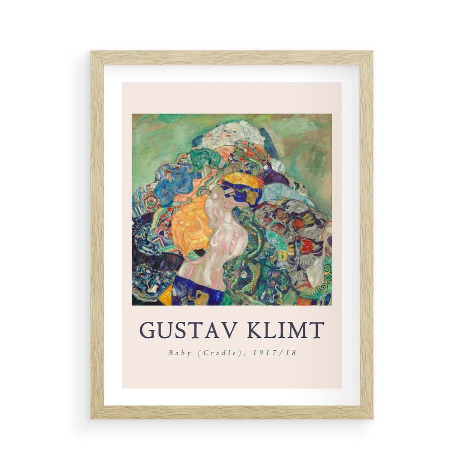 Plakat w ramie 50x70 - Sztuka z Reprodukcją G. Klimta - Gustav Klimt, reprodukcja - rama drewno