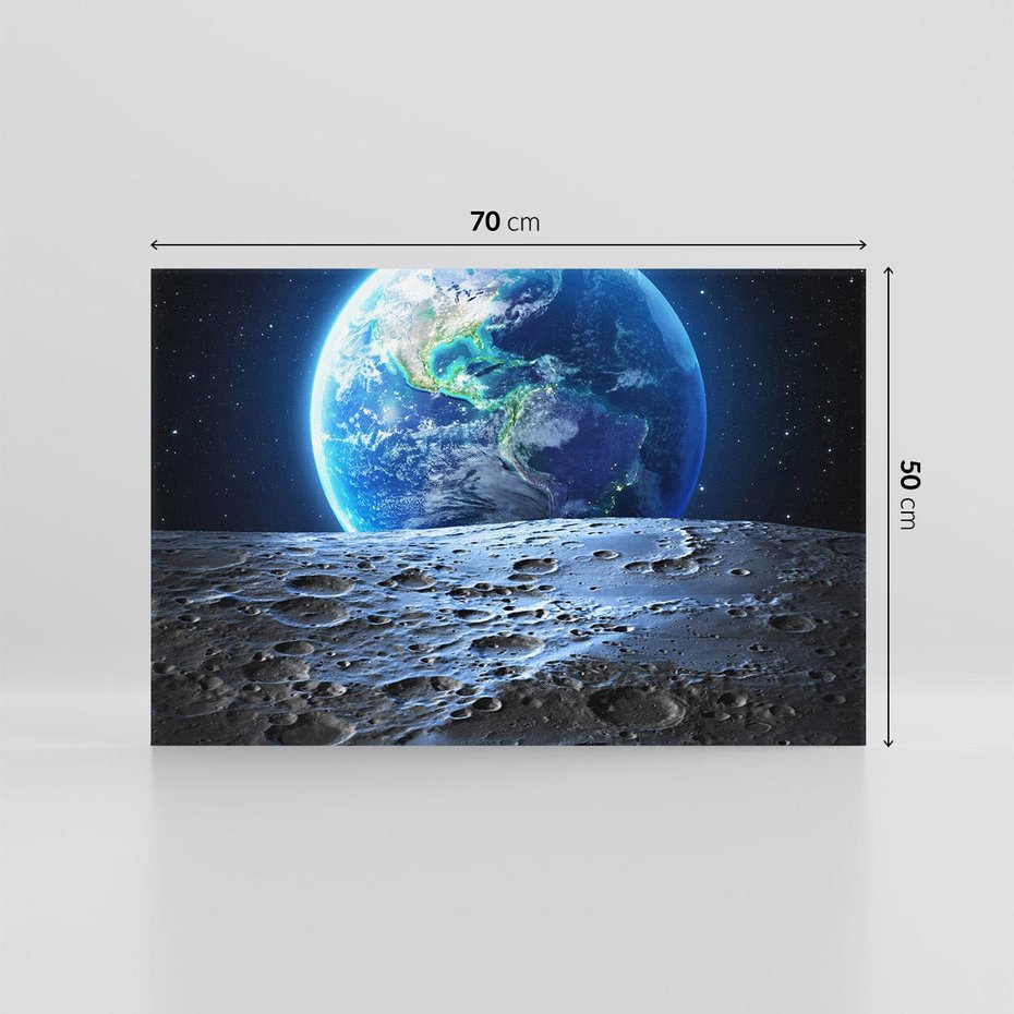 Obraz na płótnie 70x50 - Mistrzowskie spojrzenie na Ziemię - ziemia, kosmos