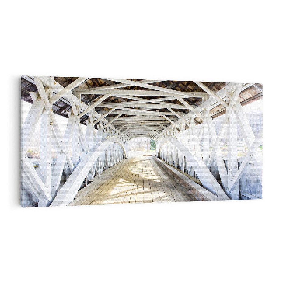 Obraz na płótnie 120x60 - Klimatyczny most w Ameryce - stary most, Ameryka