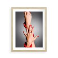 Plakat w ramie 40x50 - Manicure i Pedicure - Piękno Paznokci - manicure, pedicure - rama drewno