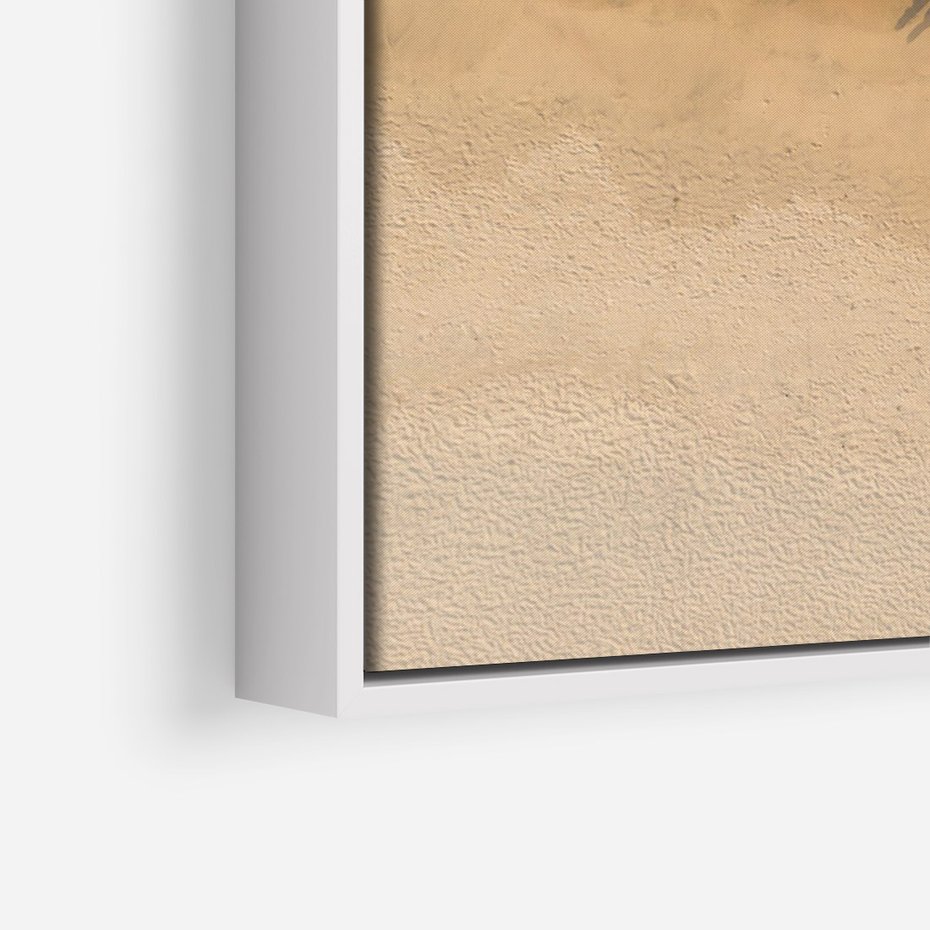 Obraz w ramie 80x120 - Oaza Relaksu - plaża, morze - rama biała