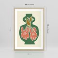 Plakat w ramie 50x70 - Kreatywne Impulsy - boho styl, wazon - rama drewno